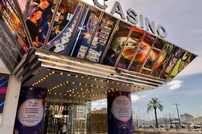 a store front with a sign that reads las at Cannes Stunning sea and old town view for our full comfort 3 BR with balcony by Olam Properties in Cannes