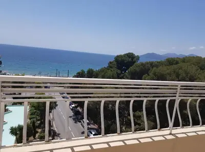 a view of the ocean from a bridge at C060-Bel Appartement avec Vue Mer - Picaud in Cannes