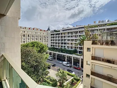 a view from the balcony of a building at Appartements de Standing Cannes Centre in Cannes