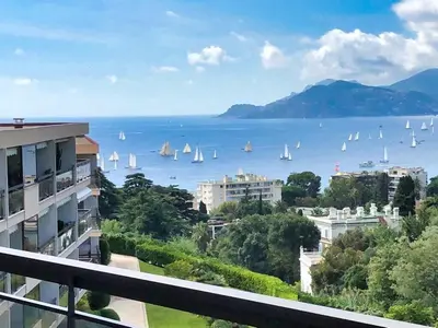 a view of a harbor with sailboats in the water at Ref BEAUSITE - Palmes d'Or Properties in Cannes