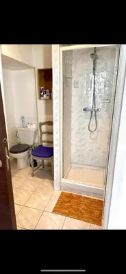 a bathroom with a shower and a toilet at Bel Appartement - HYPER CENTRE - 2 pièces in Cannes