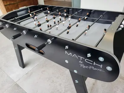 a billiard table with toy figurines on it at VILLA BEL AIR CANNES - 240m2 - Freshly completely renovated - Beach - Pool - No Party allowed - No bachelor-ette stay in Cannes