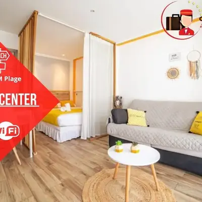 Cocoon Center - Rue d'antibes - 200m plage- Clim - wifi - Unique