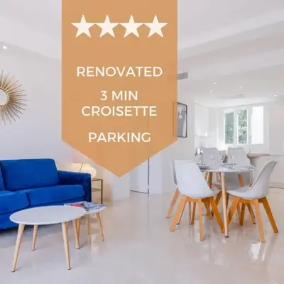 2Br 3 min from the center & the Croisette
