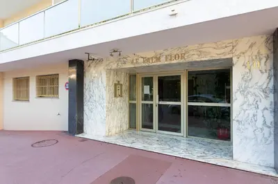 an entrance to a building with a glass door at Rooftop View - 2 BdR 2 BthR 1 toil - Clim Terrace Elevator small Parking in Cannes