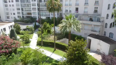 an aerial view of a courtyard in a building at 1 mn CROISETTE près Martinez in Cannes