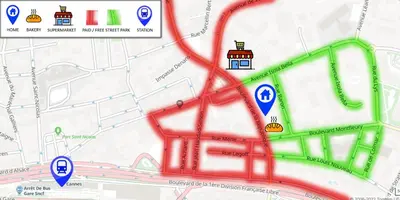 a map of the proposed route for the subway at Cannes Appartement Palais Festivals in Cannes