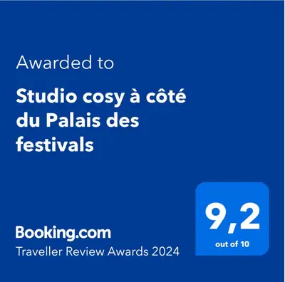 a screenshot of a cell phone with the text wanted to studioosityosity a cafe at Studio cosy à côté du Palais des festivals in Cannes