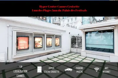 a picture of the outside of a building at MIPIM Dispo Perle Rare Croisette A côté de l Hôtel Carlton Centre Croisette 5mn du Palais 4P Plage 1Mn in Cannes
