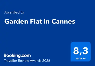 a blue screen with the text garden flat in games at Garden Flat in Cannes in Cannes
