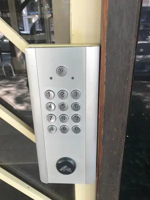 a close up of a remote control on a pole at ORION in Cannes