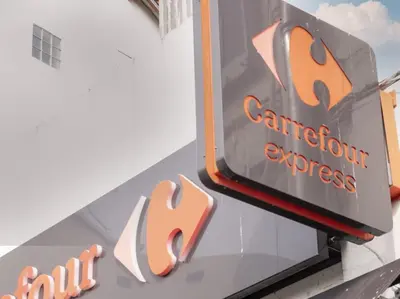 a sign on the side of a california express restaurant at The Sun Paradise Dream in Cannes