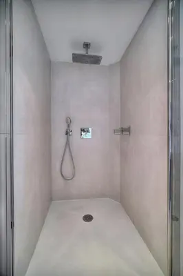 a bathroom with a shower with a shower at IMMOGROOM - Large Apartment - Parking - Air conditioning - Sea view - Wifi in Cannes