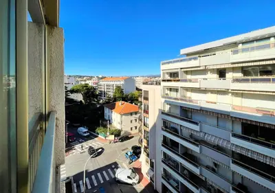a view of a city street from a building at Viva Riviera Studio General Ferrié in Cannes