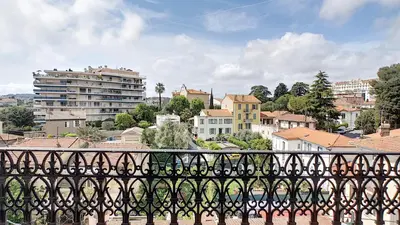 a view of a city from a bridge at Superbe appartement vue dégagée sur des jardins in Cannes