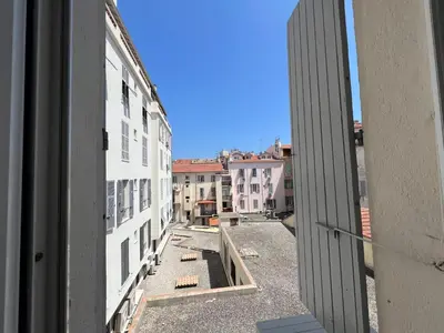 a view from a window of a building at Newly Renovated Luxury Suite in the Center of Cannes in Cannes