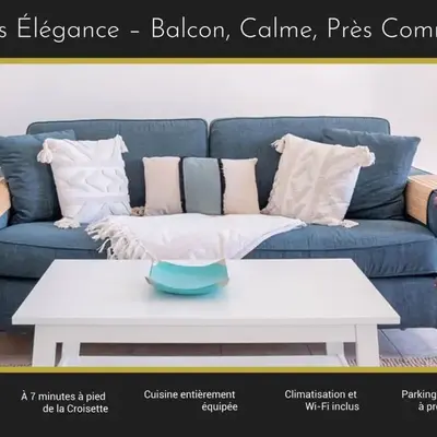 Cannes Elegance – Balcony & Quiet Near Shops