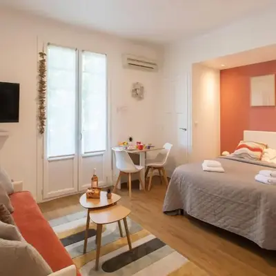 Studio Blvd Carnot 10 min Palais Festivals - Balcony & AC