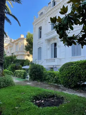 a white building with a tree in front of it at superbe appartement centre Cannes in Cannes