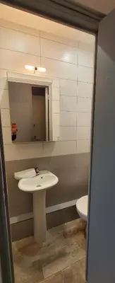 a bathroom with a sink and a toilet at STUDIOS PARISIENS in Cannes