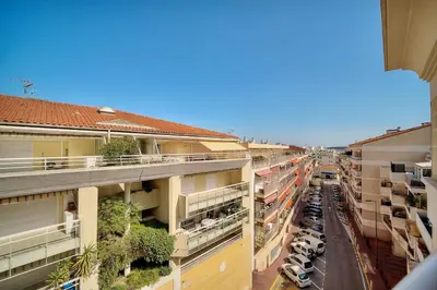 an overhead view of a city street with buildings at REF 1766 - Cannes Center - Apartment for rent in Cannes