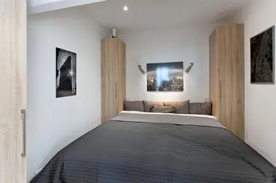 a bedroom with a large bed in a room at REF 1196 - Cannes Croisette - Sea view apartment for rent in Cannes