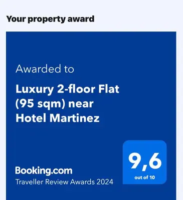 a screenshot of a phone screen with a hotel number at Luxury 2-floor Flat minutes walk to Croisette and City Center in Cannes