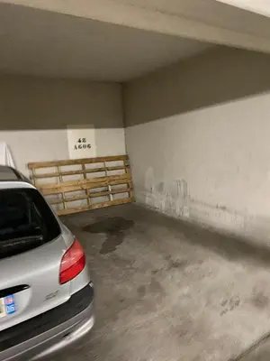 a parking lot with a car parked in a garage at WE CANNES ! Terrace sea view swimming pool car park Cannes Center in Cannes