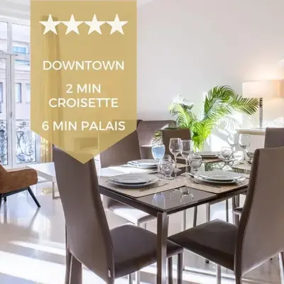2-Br steps from the Palais des Festivals