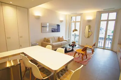 a small bathroom with a toilet and a sink at Ref ANTIBES - Palmes d'Or Properties in Cannes