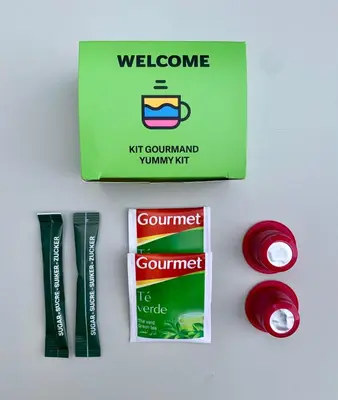 a box of toothbrushes and a box of toothpaste at Citybeach SOHA- Rue d'Antibes - 2 BdR 2 BthR 1 toil - Clim Terrace Parking Elevator in Cannes