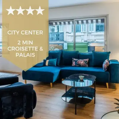 3-Br Apartment Steps from Palais des Festivals