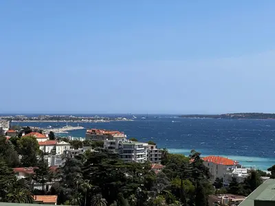 a view of a city and the ocean at CANNES VILLA FRANCIA in Cannes