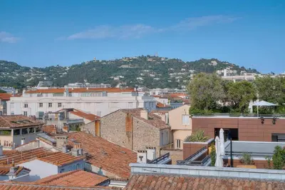 a view of a city with buildings and trees at IMMOGROOM - 2 min from the Palais des Festival and the beaches - ac in Cannes