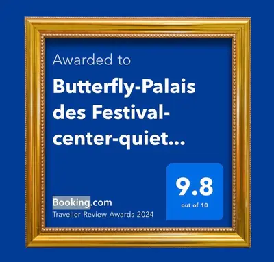 a picture of a frame with the text wanted to butterfly pales disc festival center at Butterfly-Palais des Festival-center-quiet-AC-Wi Fi parking in Cannes