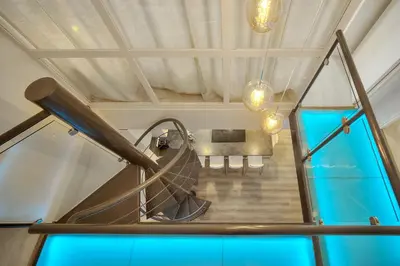an overhead view of a room with a ceiling at Duplex 5 chambres PATIO, Clémenceau-CENTRE CANNES A5B003 in Cannes