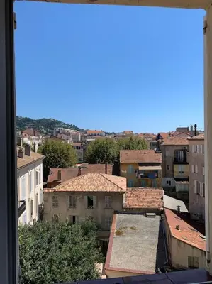 a view from a window of a city with buildings at Cannes Centre - 500m Palais de Festival - Banane in Cannes