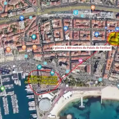 Cannes Centre - 500m Palais de Festival - Banane