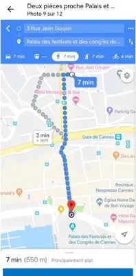 a screenshot of a map of a subway at Joli Duplex cathédrale in Cannes