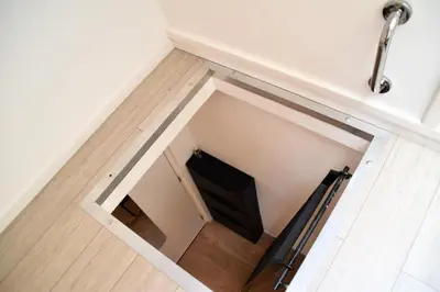 a view of the inside of a bathroom under a sink at Grand studio-Mezzanine-Centre Cannes in Cannes
